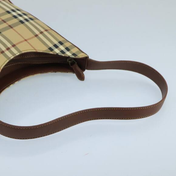 Burberry Nova Check Shoulder Bag Pvc Leather Beige - Picture 7 of 16